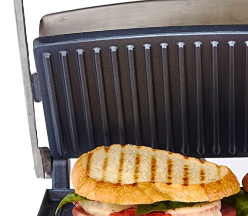 Continental Electric CP43529 Panini Sandwich Grill Maker, One Size, Black