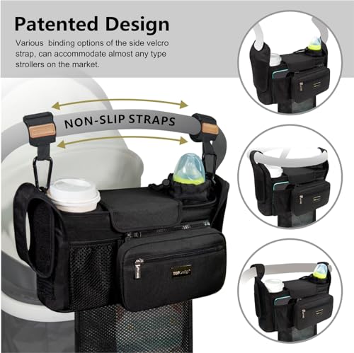 image for TOPDesign Universal Baby Stroller Organizer, Stroller Caddy with Detac