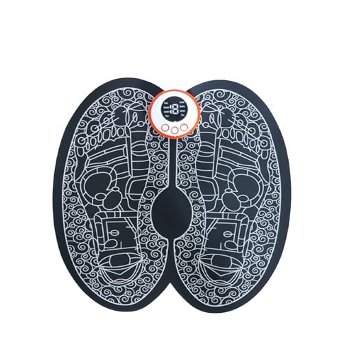 EMS Foot Massager,Portable Electric Feet Massager with Remote Control & Electrode Patch,Deep Kneading Massager,USB Rechargeable8 Modes 19 Intensities Feet Massager for Pain and Circulation