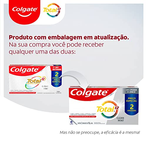 Creme Dental Colgate Total 12 Clean Mint 90G Promo 2 Un