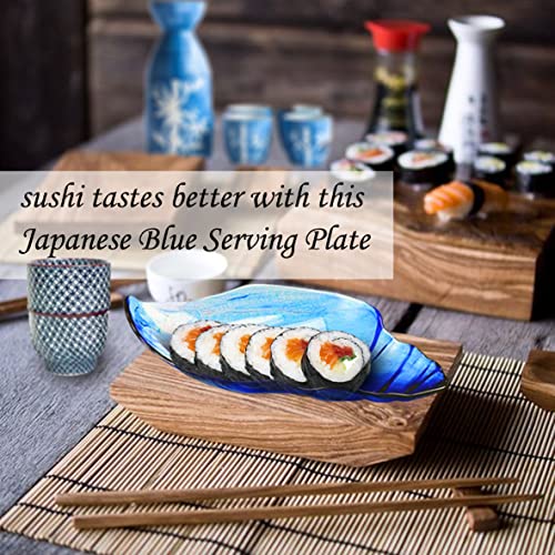 Ums Appetizer Glass Service Plates - Pack Of 4. 8.5 Inch Serving Platter For Snacks, Dessert, Dried Fruits, Side Dishes And Breakfast Foods. Japanese Sushi Plate #TOP3