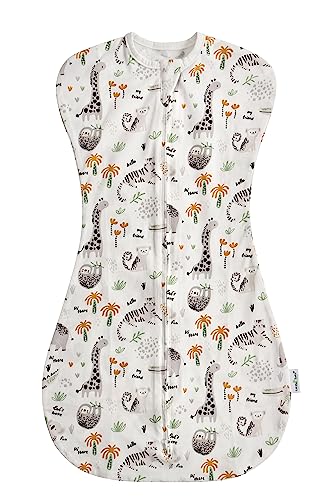 Image of Little Tots Baby Transition Swaddle - Cozy Baby Sleep Sack, 0-6 Months Girl Boy Arms Up Swaddle for Easy Diaper Changes