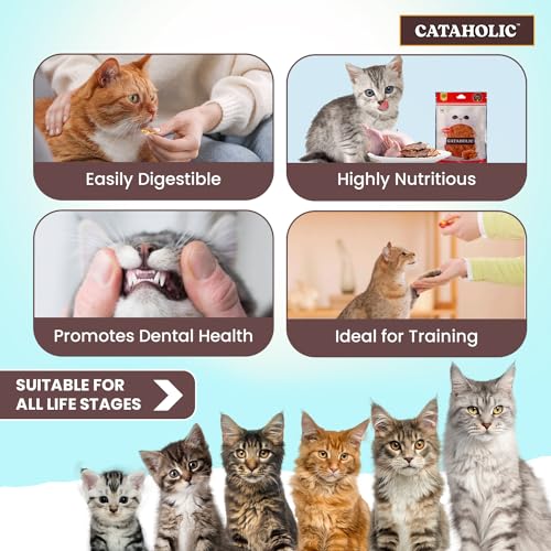 Image of Cataholic Soft Chicken Jerky Sliced 50 G Premium Protein Treats for Cats High-Protein, Low-Fat Tasty & Nutritious Cat Snack (Pack of 6),All Life Stages