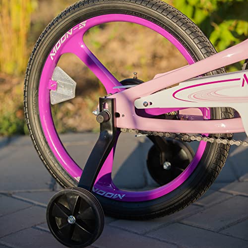 Image of RoyalBaby 16 Inch Kids Bike Mg Aluminum Alloy Childrens Bicycle with Disc Brakes Training Wheel Kickstand for Boys Girls Ages 4-6 Pink