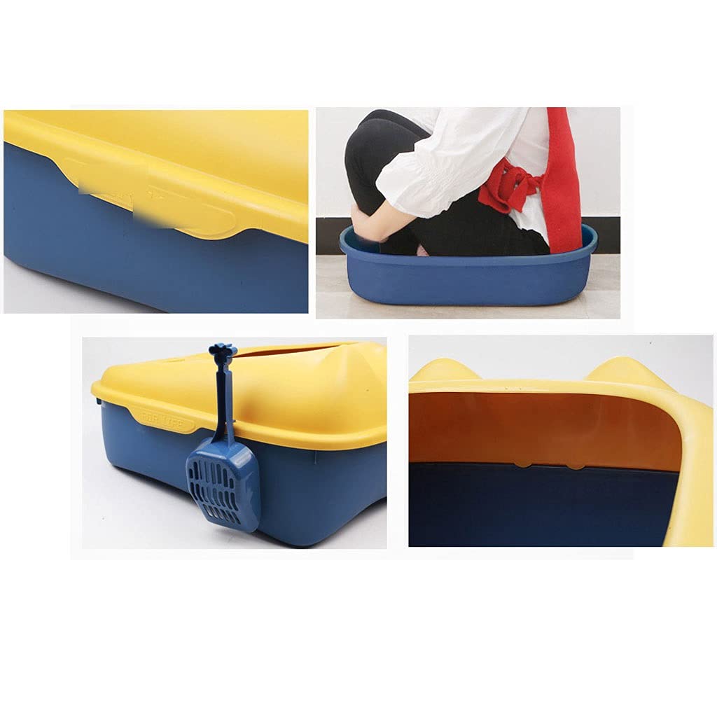 Lettiera per Gatti Cat Lettiera Creative Cat Box Semi-Chiuso Proof A Prova di Spruzzi Tock Deodorante Deodorante Brush-Proof Supplies Supplies Facile da Pulire Toilette per Gatti (Color : A)