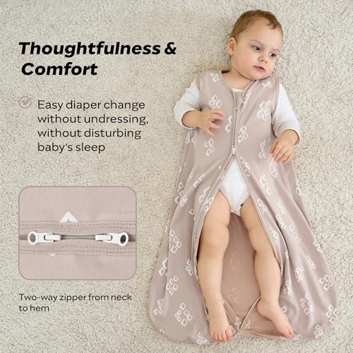 Image of JELLYMONI Baby Sleep Sack 18-24M, 0.5 TOG, 100% Cotton Wearable Blanket | 3 Pack, Soft Cotton Fabric, Breathable Lightweight Sleeveless Sleep Sack, Pre-Shrunk, 2-Way Zipper