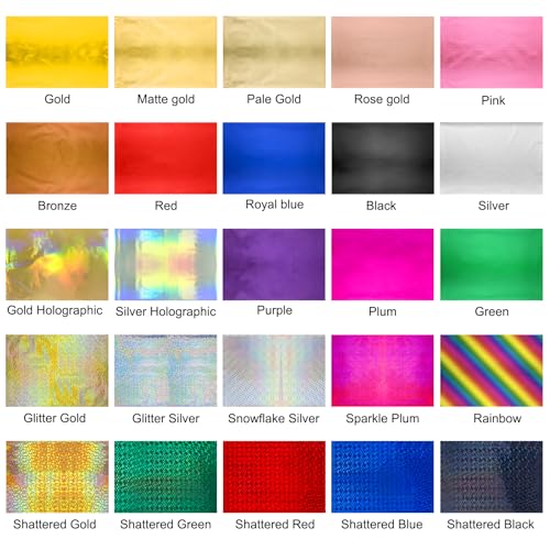 BAOFALI Reaktivfolie für Toner, Folienpapier für Laserdrucker und Laminiergerät, für Scrapbooking, Papierbastelarbeiten, 25 Farben, 4 Blatt pro Farbe, 100 Stück