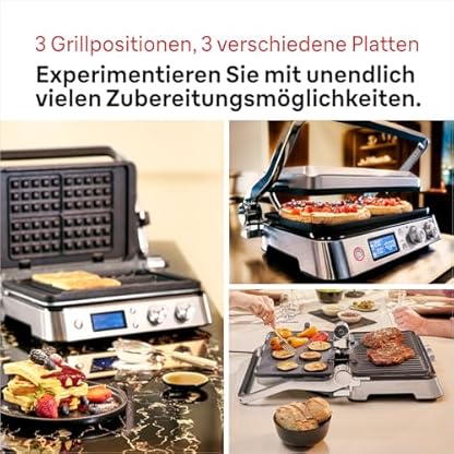 Braun MultiGrill 9 CG 9047 Kontaktgrill mit Grill-, Flach- und Waffelplatten, Grillpositionen: Kontakt, BBQ, Ofen, Spülmaschinenfeste Platten, Fettauffangschale, 230° Höchsttemperatur, Boost-Funktion – Bild 5