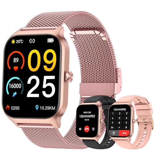 Smart Watch for Women Fitness Tracker: Rose Gold Bluetooth Make