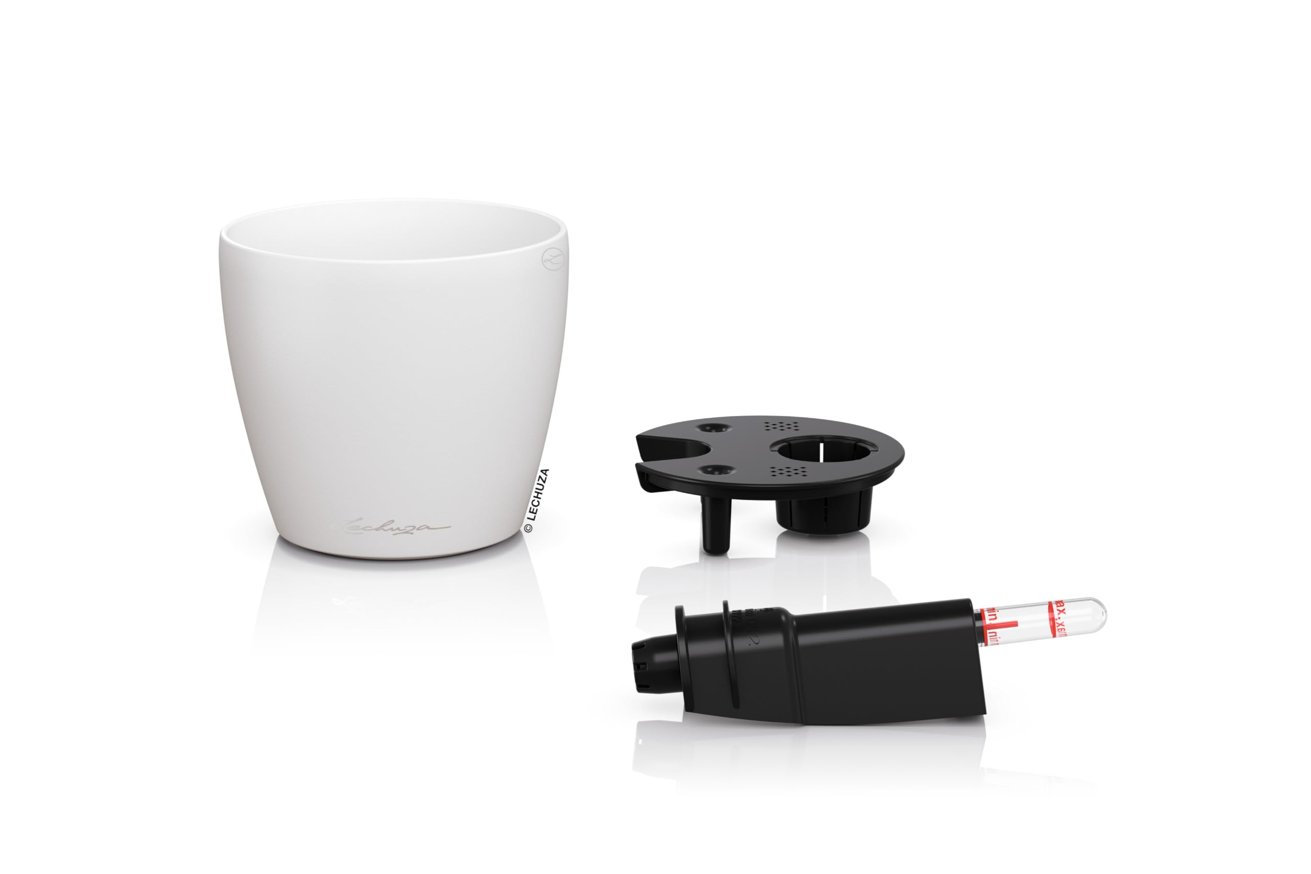 Lechuza Classico Colour 12 Table Pot White Planter with Watering System, Water Level Indicator and Plant Insert - Image 3