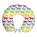 ABAKUHAUS Cavalli Cuscino da Viaggio, Colore dell'arcobaleno Giddy, Accessorio in Schiuma di Memoria per Viaggio, 30 cm x 30 cm, Multicolore