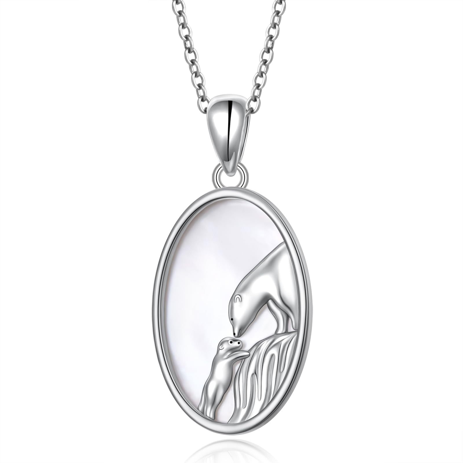 DAOCHONG 925 Sterling Silver Cute Animal Pendant Necklace for Women Jewelry Birthday Gifts