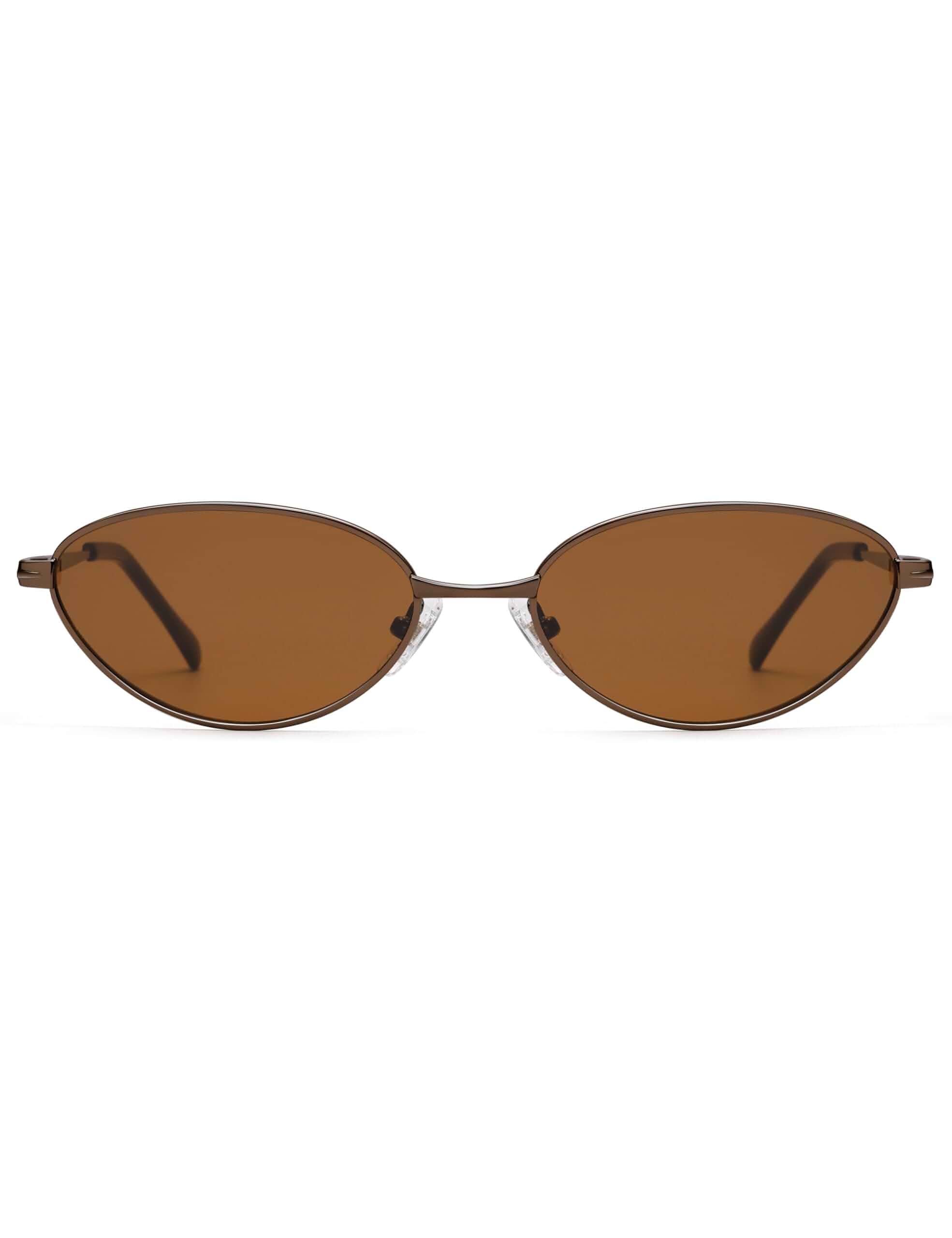 Appassal Retro Oval Cat Eye Sunglasses for Women Men AP3730 Vintage Small Sunnies with Spring Hinges Lightweight Metal Frame UV400 Protection