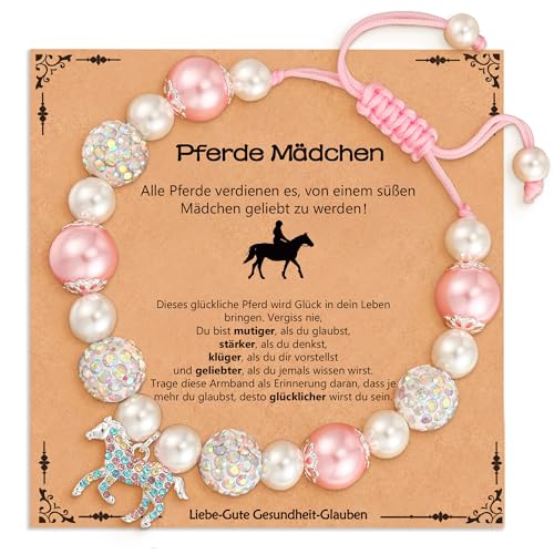 Aretas Pferde Armbänder für Mädchen Damen Pferde Zubehör Deko Christmas Valentines Schmuck Geschenke für Enkelin, Nicht Tochter, Teenager Jugendliche und Kinder im Alter von 10 11 12 13 14 15 Jahre.