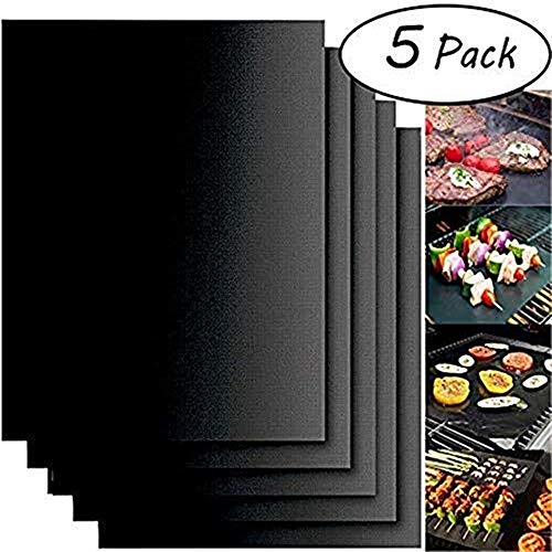 Estefanlo Teflon Backmatte mit Antihaftbeschichtung, wiederverwendbar, langlebig, leicht zu reinigen, zum Grillen von Fleisch, Gemüse, Meeresfrüchten, Eiern, ideal zum Grillen von Holzkohle