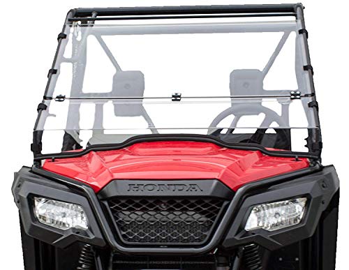 Image of Honda Pioneer 500 / 520 Windshield - Full Folding - Lexan MR10 | SCRATCH RESISTANT | Made in the USA! | Easy on and off w / Scratch Resistant Hard Coat