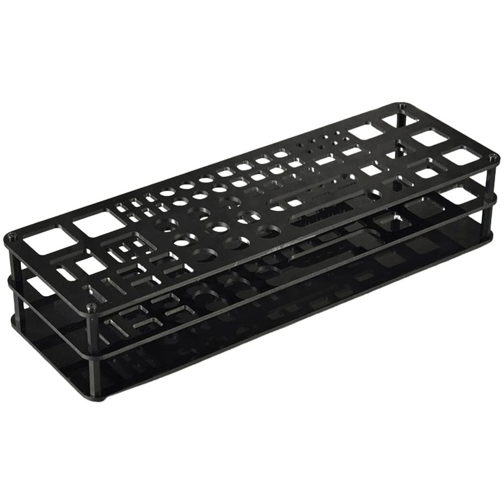 JapardScrewdriver Holder for Toolbox, Screwdriver Storage Rack with 63 Holes, Multifunction Tool Stand, RC Tools Kit Organizers, Screwdriver Organizer Rack, Countertop, Black