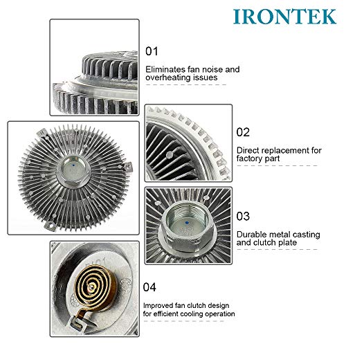 Irontek Engine Cooling Fan Clutch Fits 1998-2002 Mercedes-Benz Ml320 3.2L, 2003 Mercedes-Benz Ml320,2003-2005 Mercedes-Benz Ml350 3.7L Radiator Fan Clutch 1122000222 #TOP5