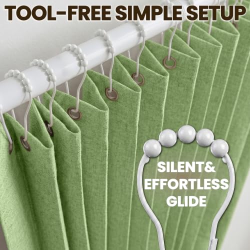 Image of AJAZZ Blackout Magnetic Door Curtain Accordion Doors Interior Folding Closet Door Curtain Invisible Applicable Bedroom Room Living Room Doorway(Green 42 inch W x 78 inch L 1 Panel