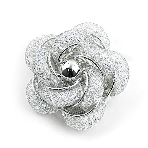 Merdia Brooch Fashinable and Refined Hollow-Out Brooch Breastpin with White Color for Girls Ladies and Women