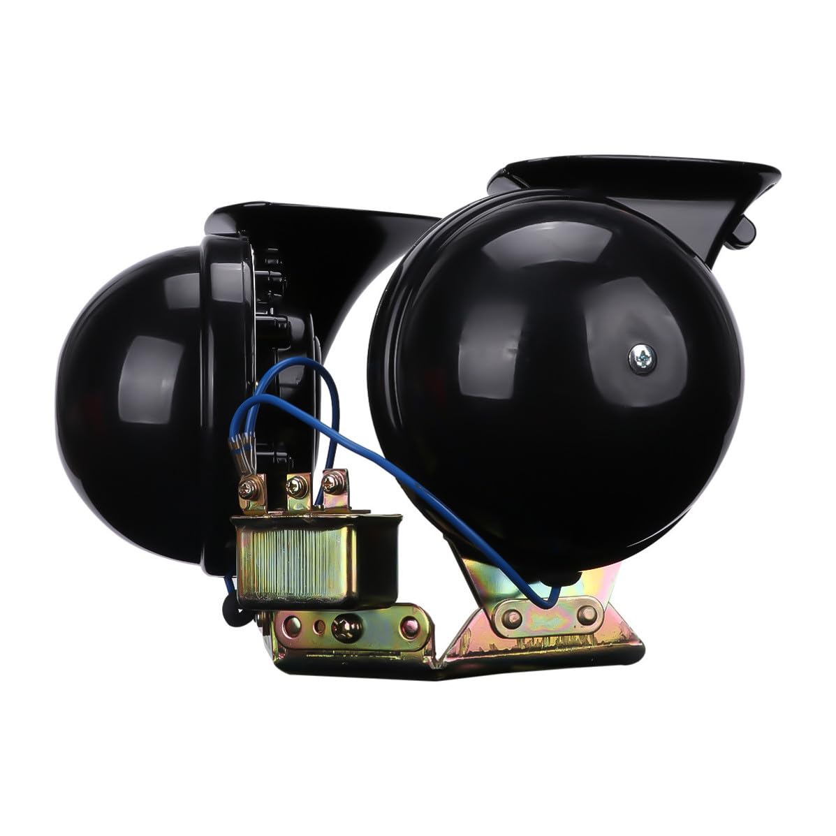 2 Piezas Bocina de Coche de Caracol Negra 12 V