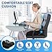 CushZone Seat Cushion, Memory Foam Office Chair Seat Cushion for Office Chairs/Car/Long Trip/Desk Chair/Gaming, Extra Large Size for Sciatica & Hip & Tailbone Pain Relief, Sciatica Support (Black)