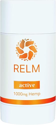Crema de cáñamo para músculos, articulaciones, nervios y piel, alivio de acción rápida, Relm Active Hemp Stick, 1000 mg 3 oz