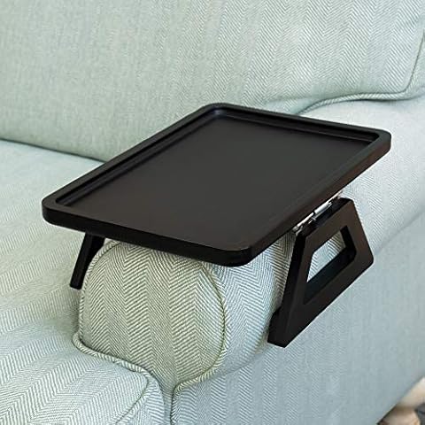 Signature Home Clip On Tray Sofa Table for Wide Couches. Couch Arm Tray Table, Portable Table, TV Table and Side Tables for Small Spaces. Stable Sofa Arm Table for Eating and Drink Table Cover