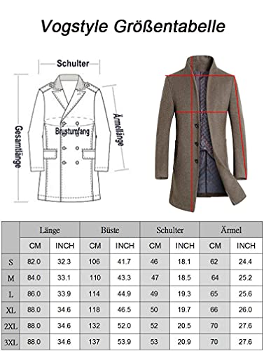 Vogstyle Uomo Sottile Caloroso Cappotto Invernale