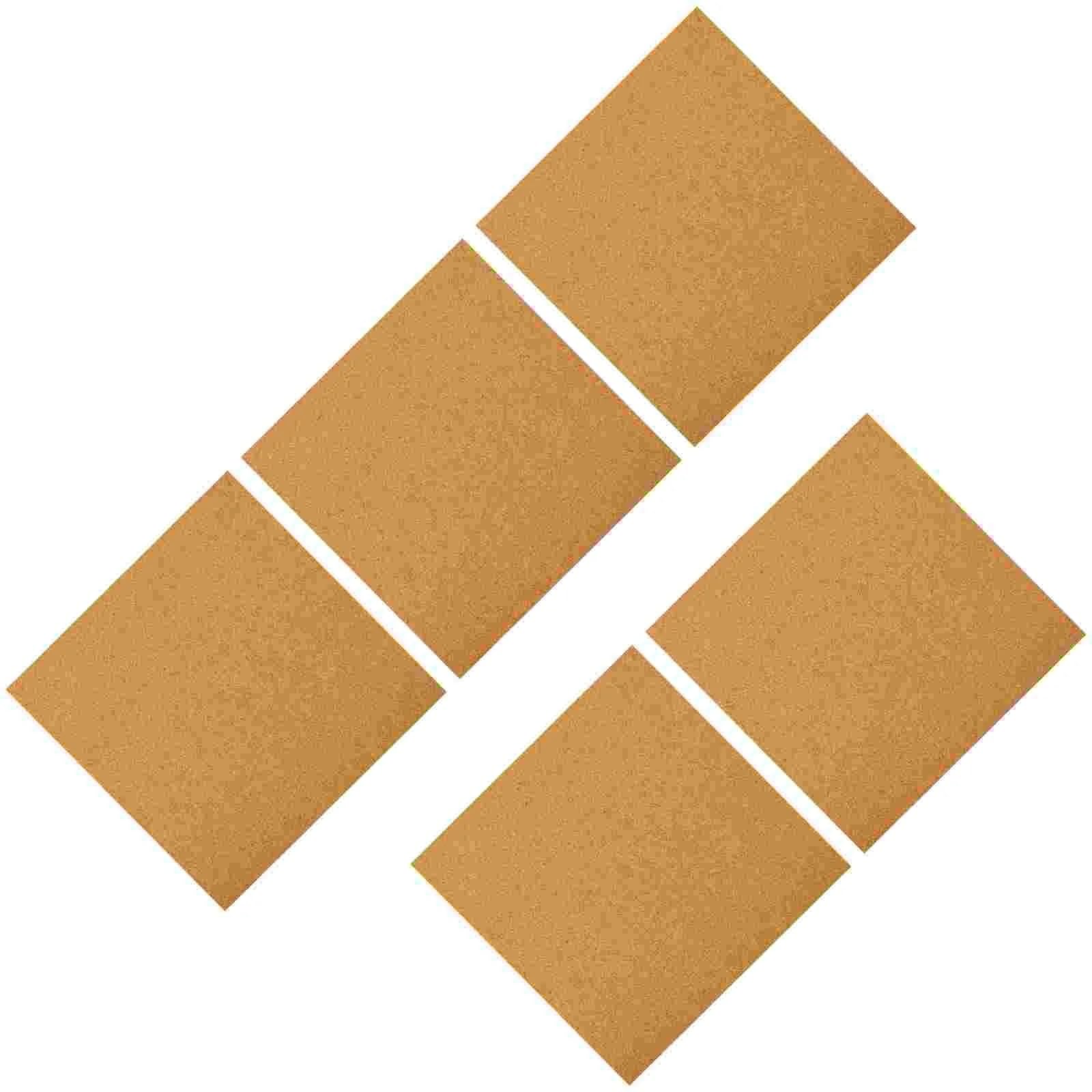 Tablica ogłoszeniowa z korka, 5 sztuk 30x30cm czekoladowe samoprzylepne płytki drewniane tablice ścienne tablice ogłoszeń