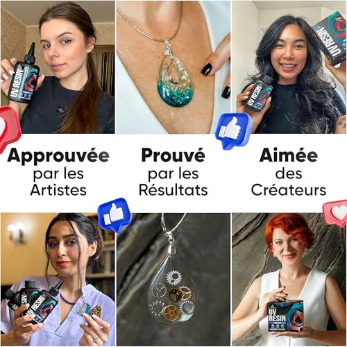 Résine UV transparente CRAFT RESIN 500g type dur et de faible viscosité