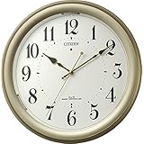 リズム(RHYTHM) シチズン 掛け時計 電波時計 暗所 自動 ライト 機能 ゴールド Φ31.3x5cm CITIZEN 4MYA36-065