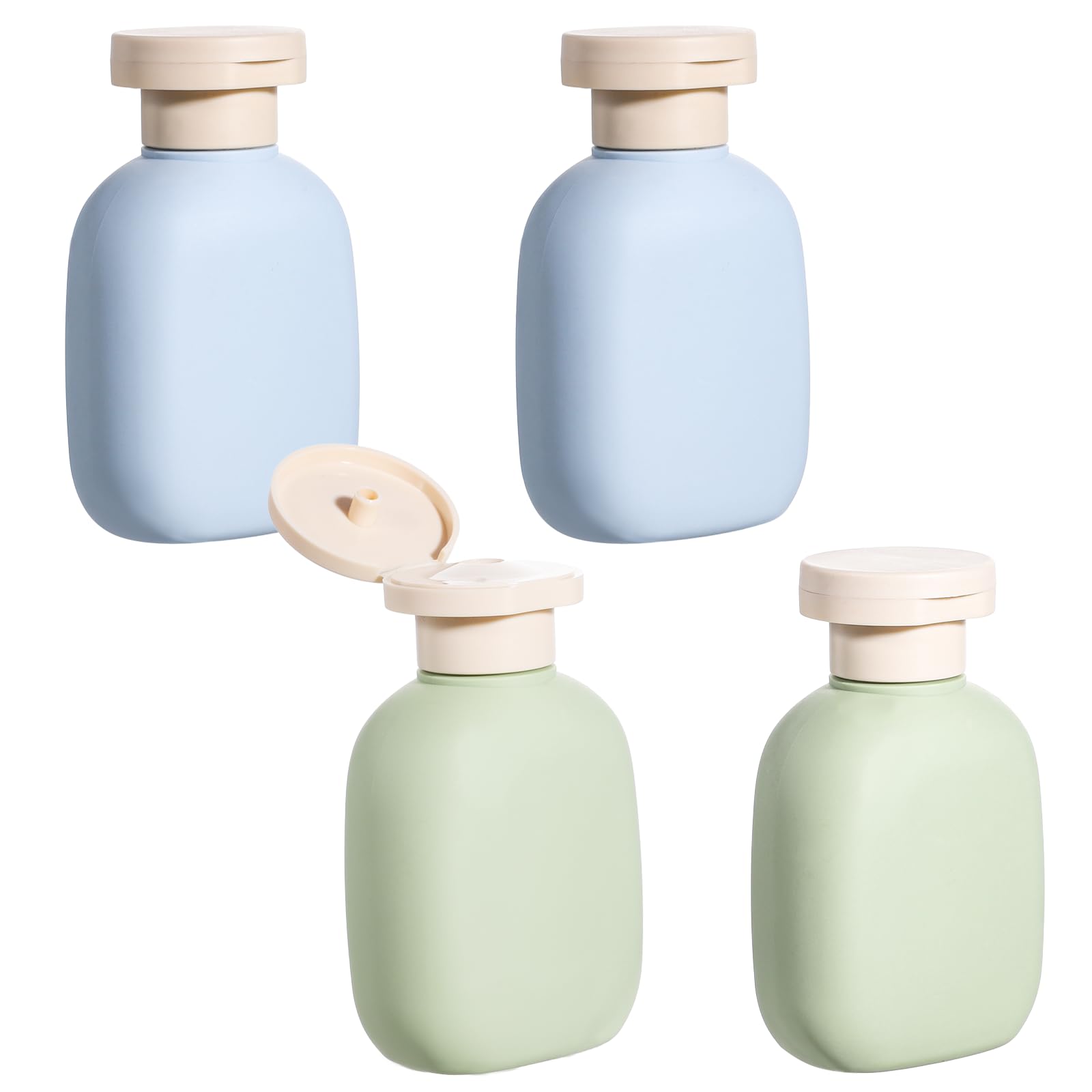 Auslaufsicher Squeeze Reise Container, 4 Stück 100ml Auslaufsicher Squeeze Reise Container Portable Reiseflasche Set Shampoo Flaschen zum Befüllen Nachfüllbare Portable Abgabe von Flaschen Kosmetik