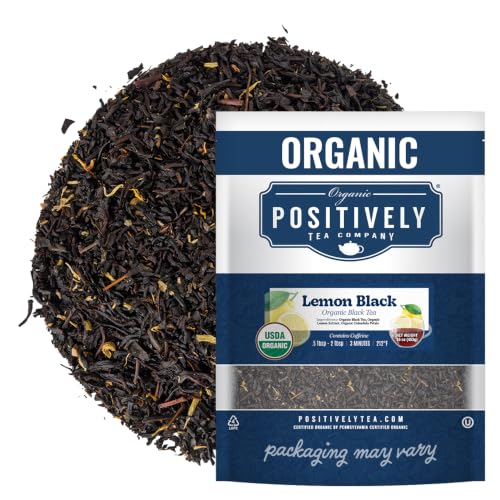 Image of Organic Positively Tea Company, Lemon Black, Black Tea, Loose Leaf, 16 Ounce