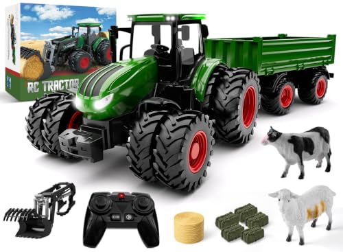 Metal-Hood RC Tractor with Trailer