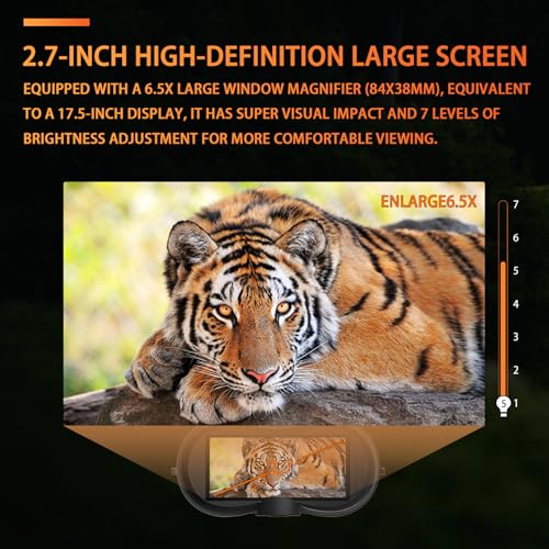 [2024 Upgrade] Night Vision Goggles Head Mounted,with Added White Fill Light Night Vision Binoculars 4K Video and 36MP Photo for Viewing 1312FT,8X Digital Zoom Long Rang Infrared Goggles Night