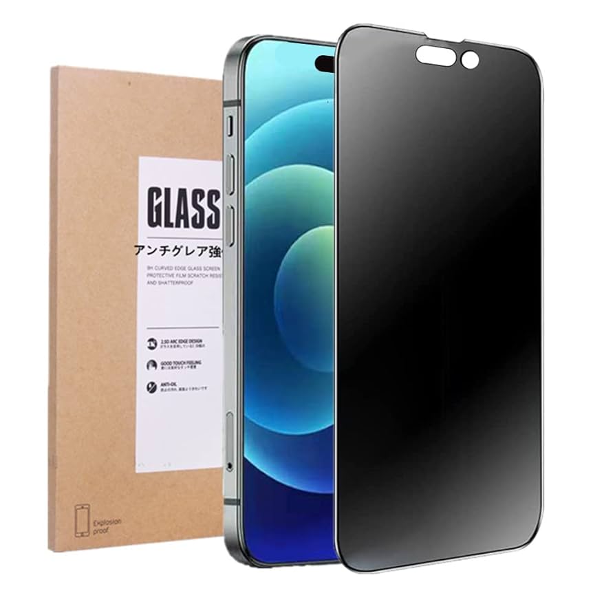 iPhone14 512GB プライバシー保護フィルム付 iPhone 14 Pro Max用】ガラスフィルム 防埃 10H 180° 覗き見防止