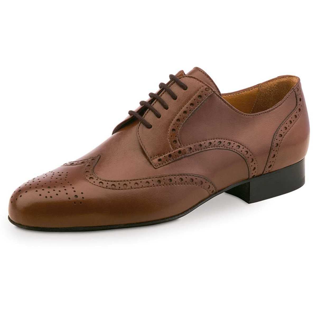 Werner Kern Herren Tanzschuhe 28023 - Leder/Veloursleder Schwarz/Grau - Normal - 2 cm Standard Absatz - Made in Italy