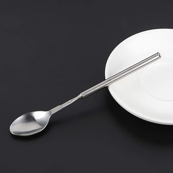 Stainless Steel 24 Inch Long Telescopic Mixing Spoon - Stretchable Cocktail Shaker Spoon for Barbecue Tableware Supplies