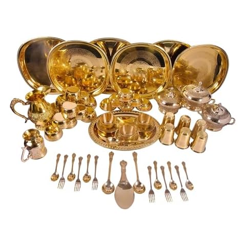 Generic Brass Dinner Set 58 Piece Cover