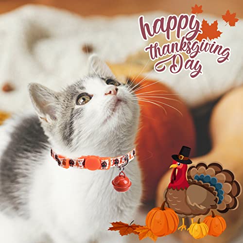 Image of Christmas Breakaway Cat Collars, Holiday Fall Winter Collar with Bell, Kitten Collar Adjustable Safety Buckle for Girl Boy Cats Dogs