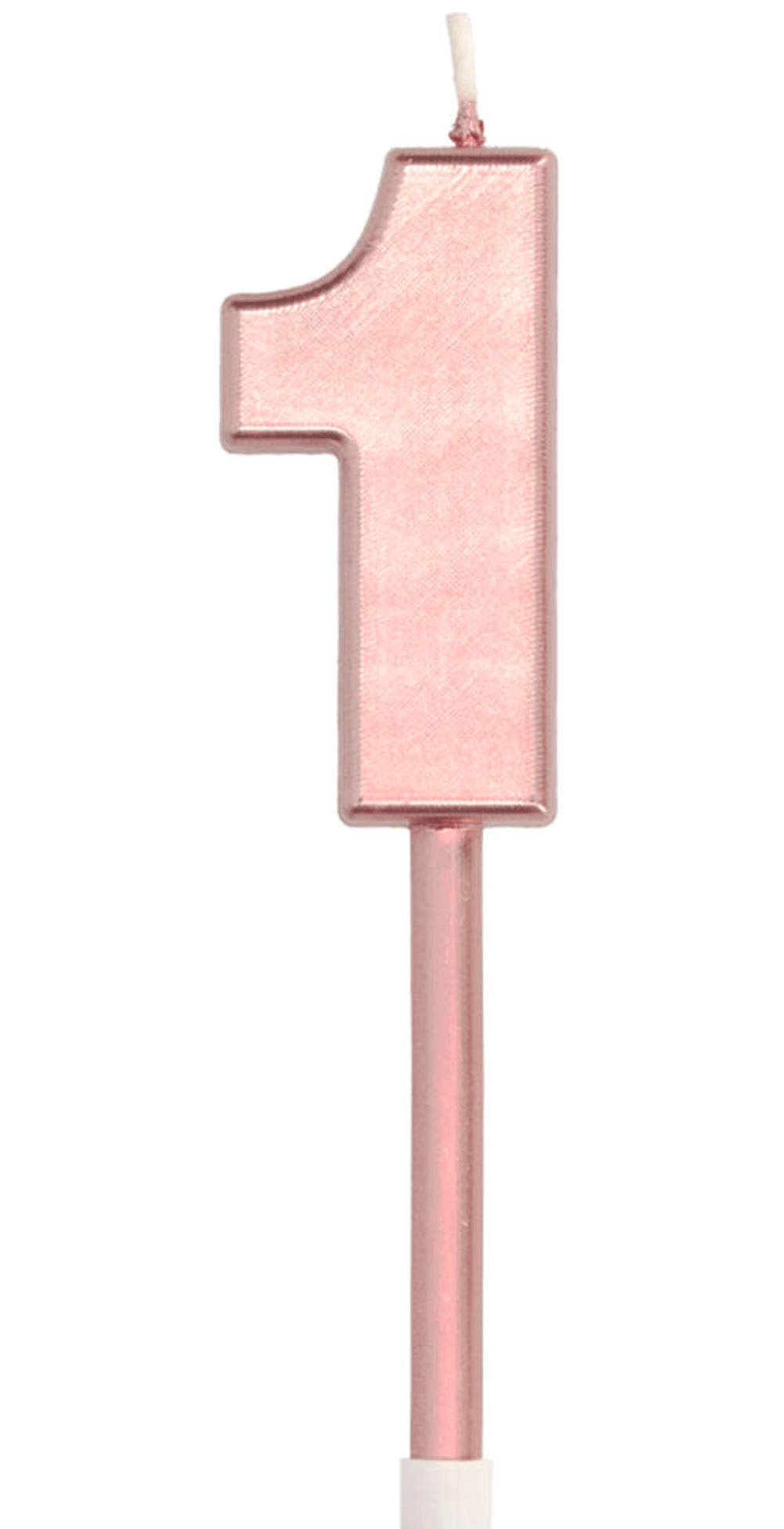 Folat 67031 Candle Number 1 Rose Gold Metallic