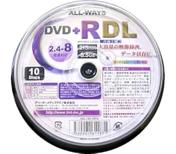 Amazon.co.jp: ALL-WAYS DVD+RDL8.5GB片面2層式ワイド
