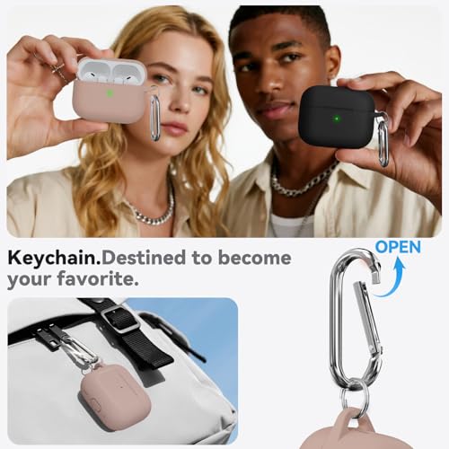 Image of Ljusmicker for AirPods Pro 3 Case 2025 with Cleaner Kit,Soft Silicone Protective Cover for Apple AirPods Pro 3rd Generation Cases for Women Men,for AirPod Pro 3 Cover with Keychain-Brown