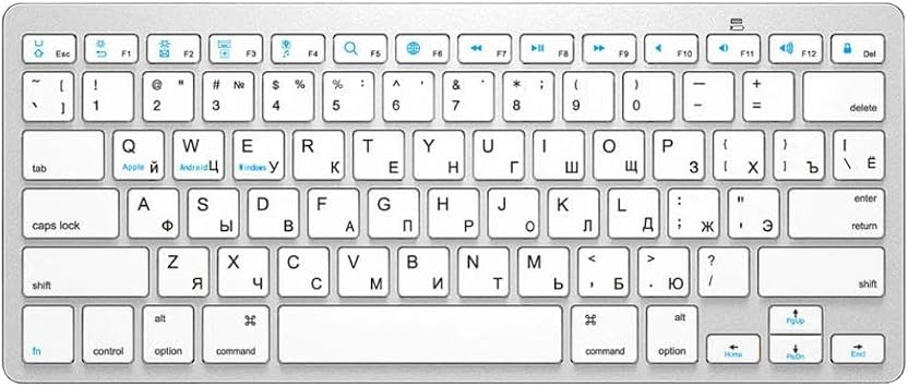 Ultra Slim Portable Wireless Keyboard With Mute Function Compatible With Android TVSilver