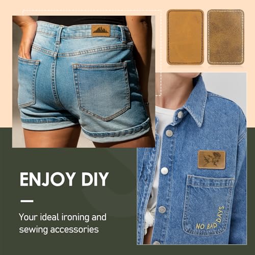 50 remendos de couro em branco, remendos de couro em branco, retângulo, remendos de couro sintético,