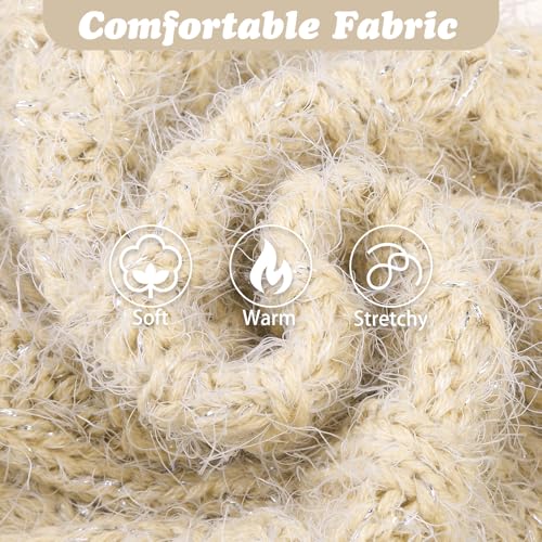 Image of Turtleneck Small Dog Sweaters - Classic Cable Knitwear Winter Coat for Small Medium Dogs Male Female Puppy Dog Cold Weather Clothes Girls Boys, Cream, XS