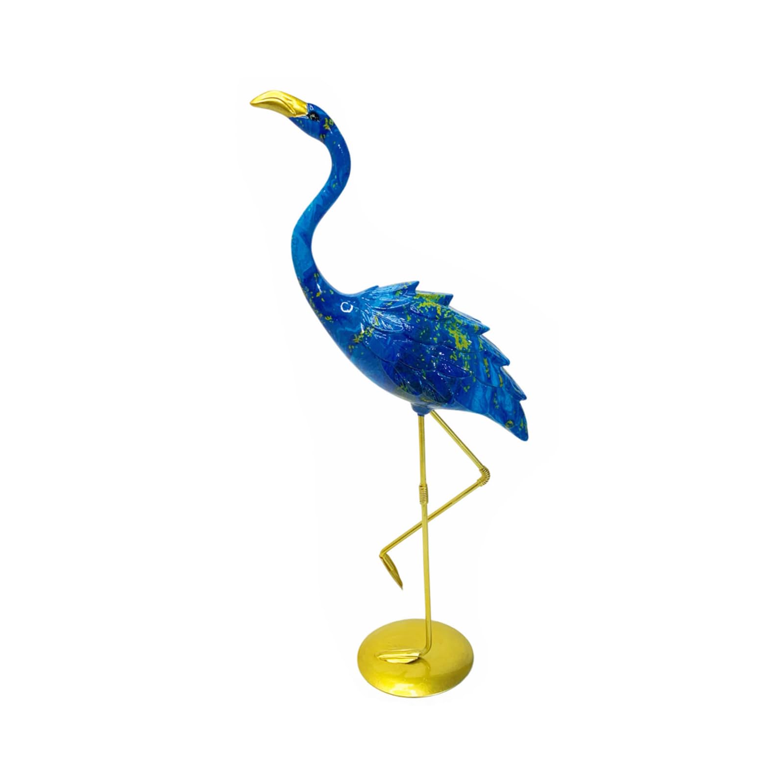 Resin Flamingos Statue Collectible Figurines Flamingos Bird Sculptures Desktop Decoration Ornament for Home Garden Decors Desktop Decorations
