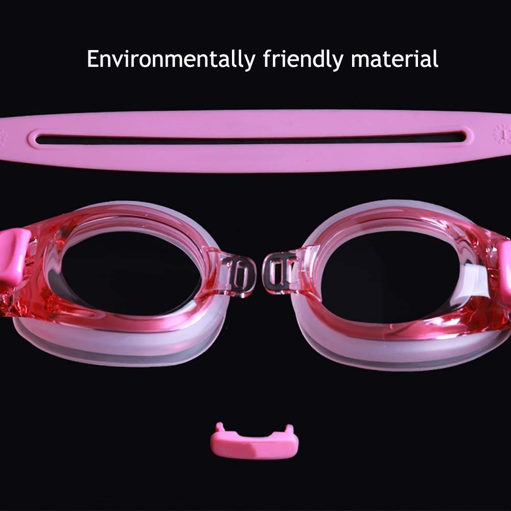 Schwimmbrille für Erwachsene, mit Ohrstöpseln, Badekappe und Nasenklammer im Etui, kein Auslaufen, Anti-Beschlag-UV-Schutz