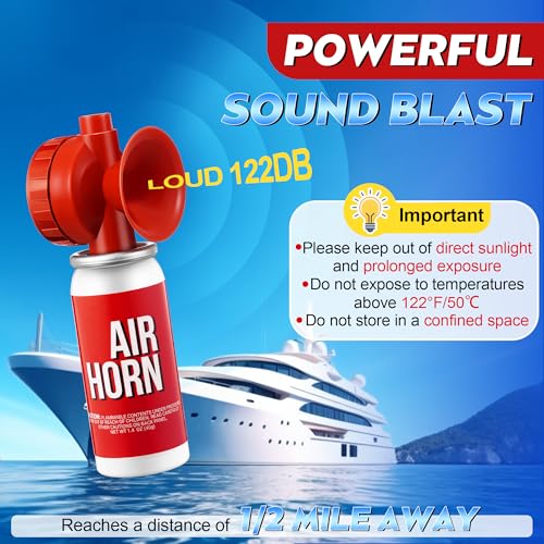 image for Saillong 1 Pack 1.4oz Boat Air Horn for Safety, Loud Marine Air Horns 